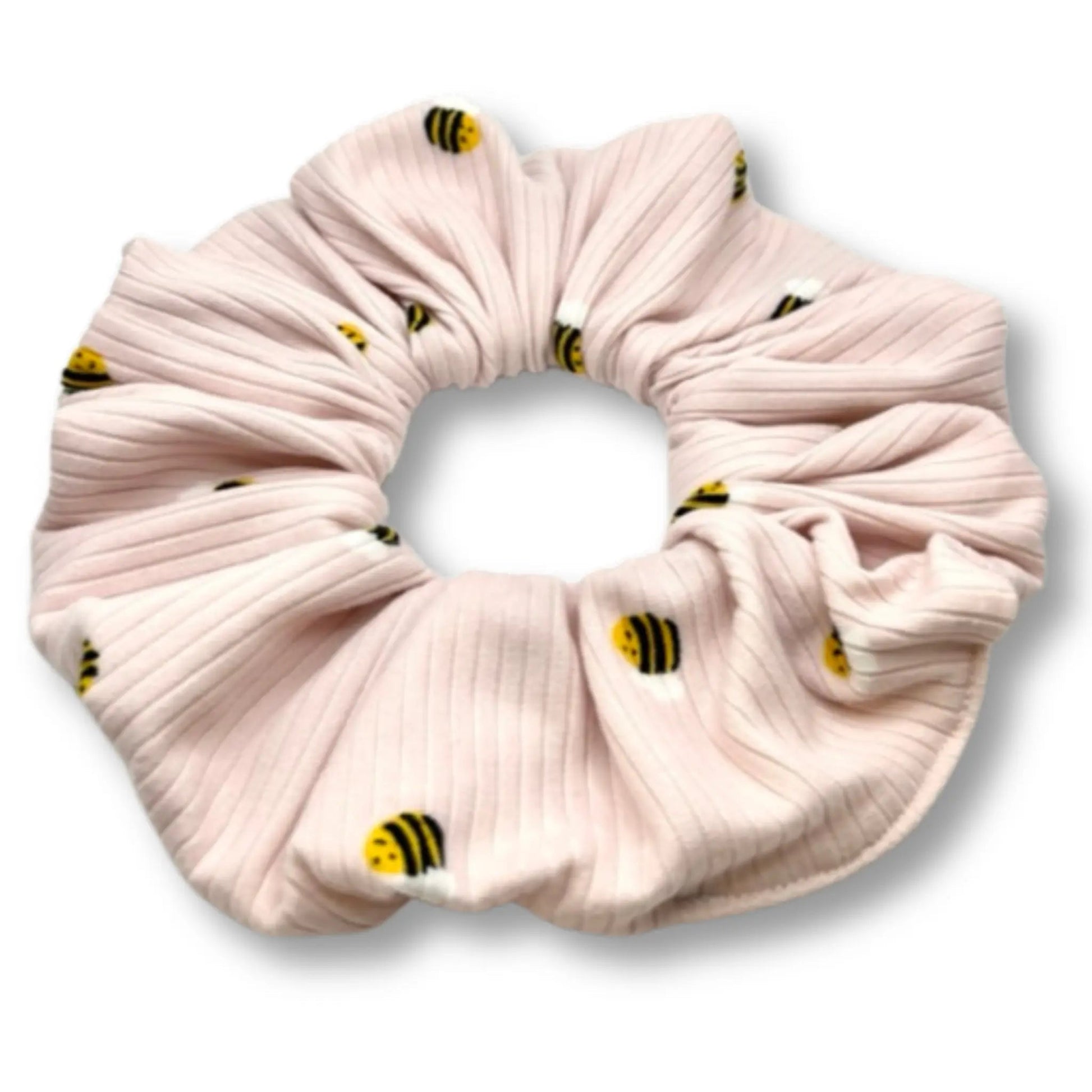 Pink Bees Ribbed Scrunchie Enchanted Scrunch