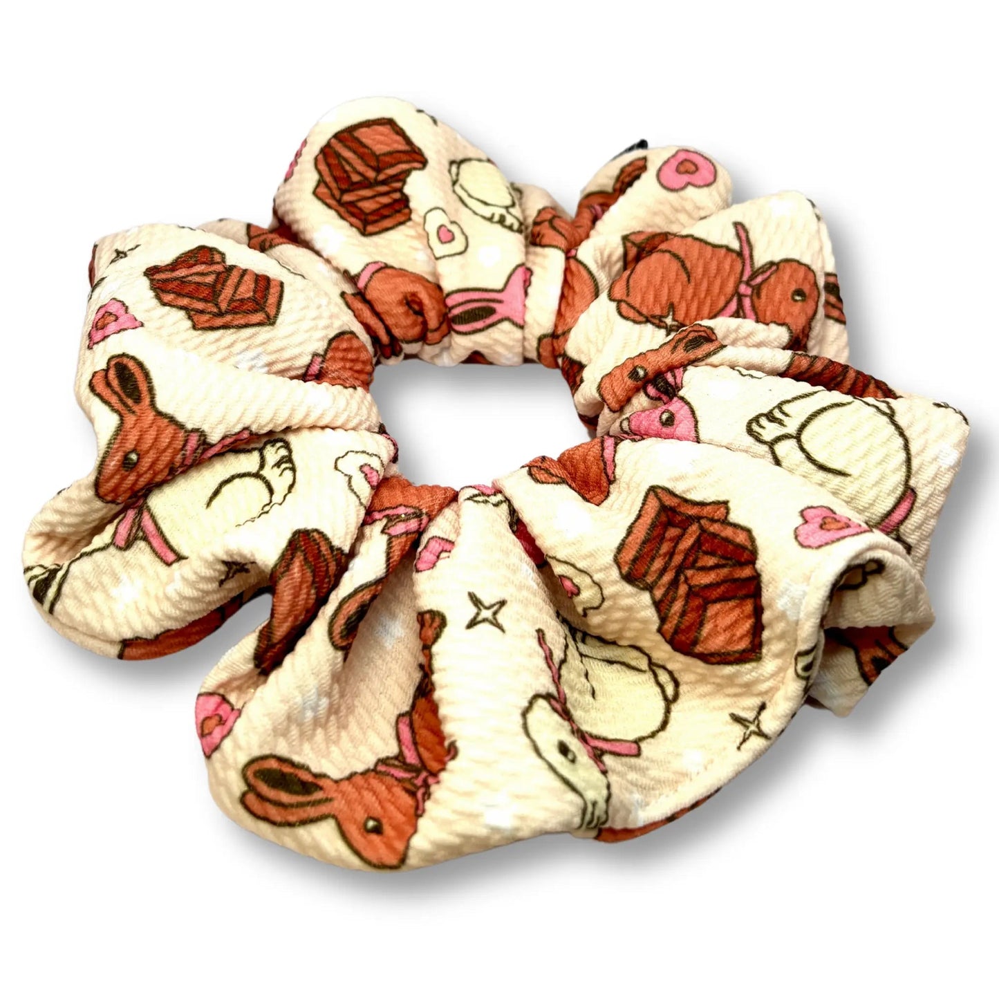 Chocolate Bunny Easter Bullet Scrunchie Enchanted Scrunch