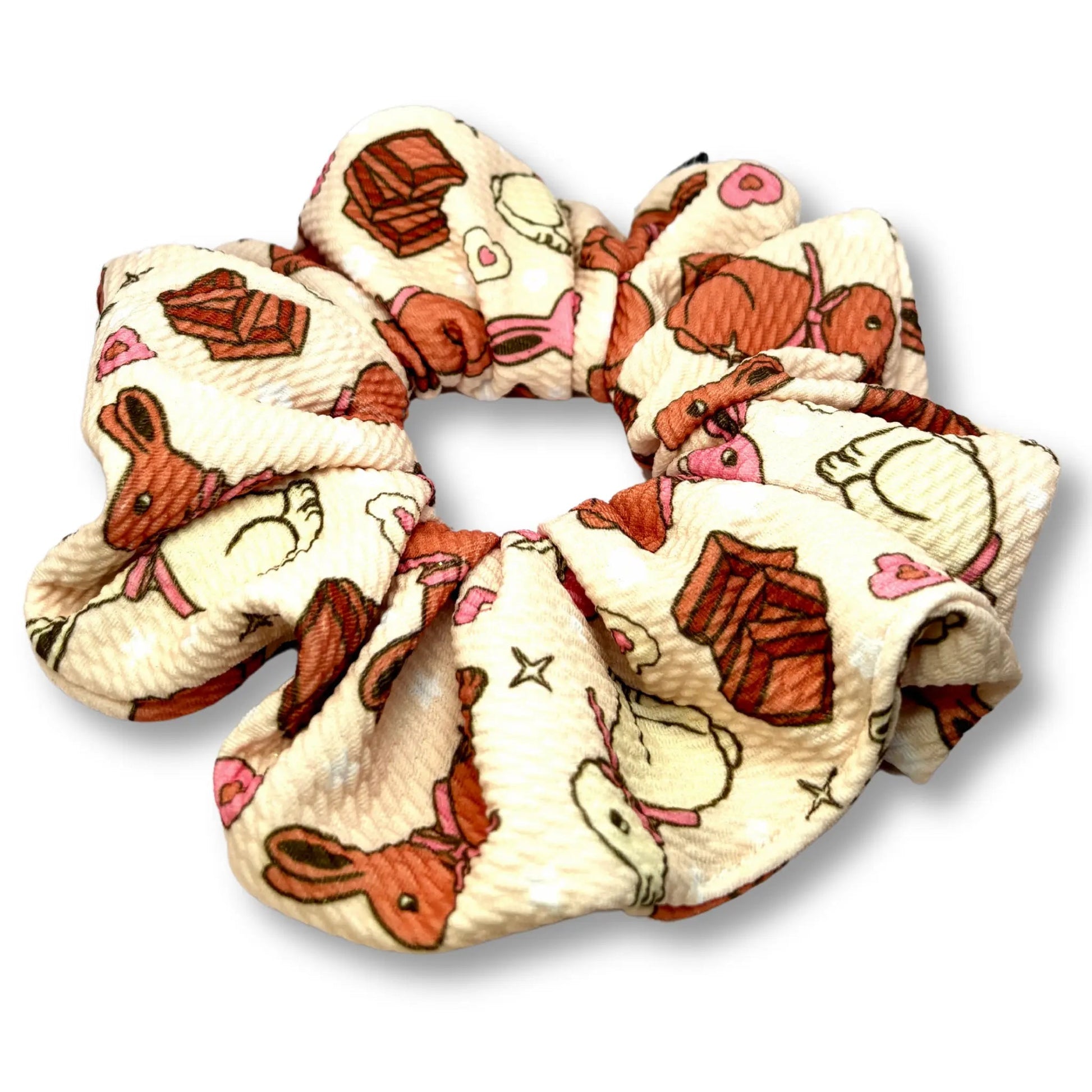 Chocolate Bunny Easter Bullet Scrunchie Enchanted Scrunch