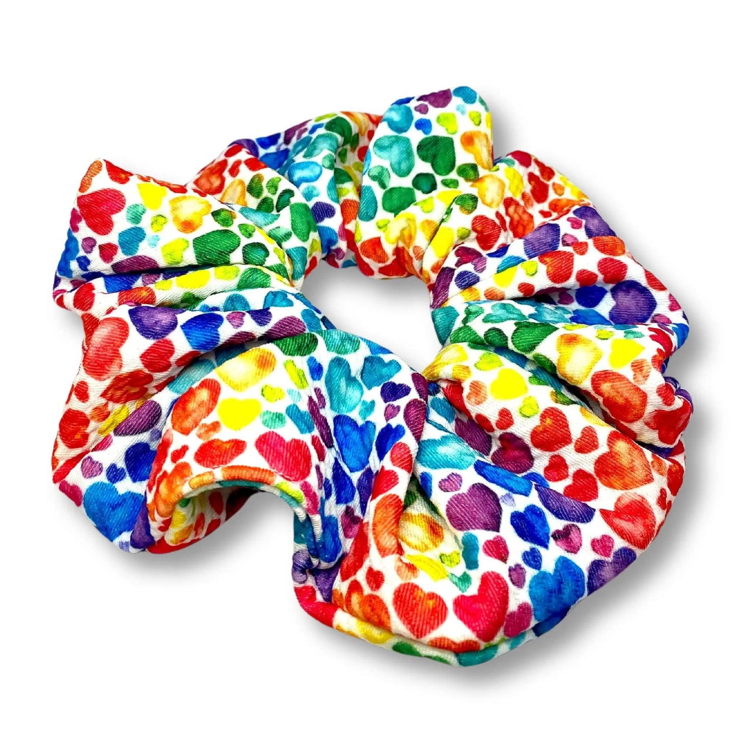 Rainbow Hearts Bullet Scrunchie Enchanted Scrunch