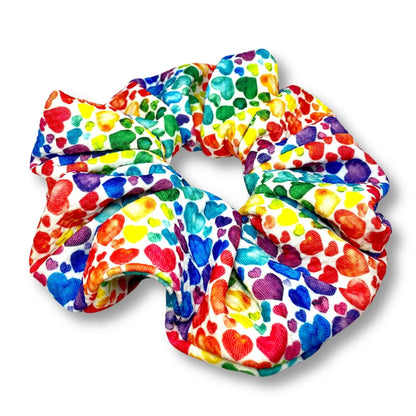 Rainbow Hearts Bullet Scrunchie Enchanted Scrunch