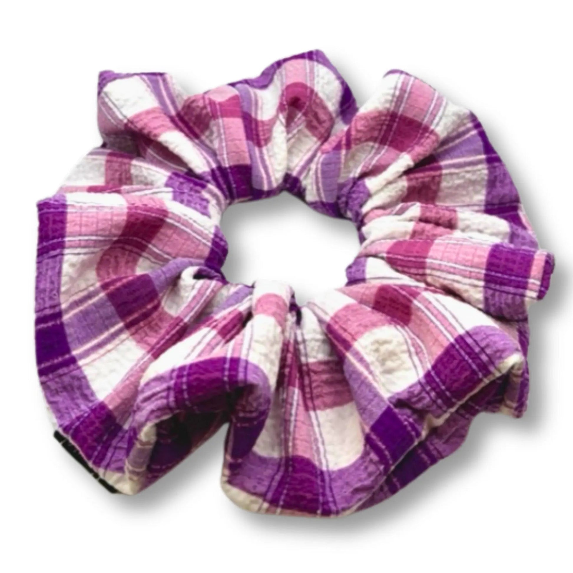 Purple Plaid Spring Scrunchie Enchanted Scrunch