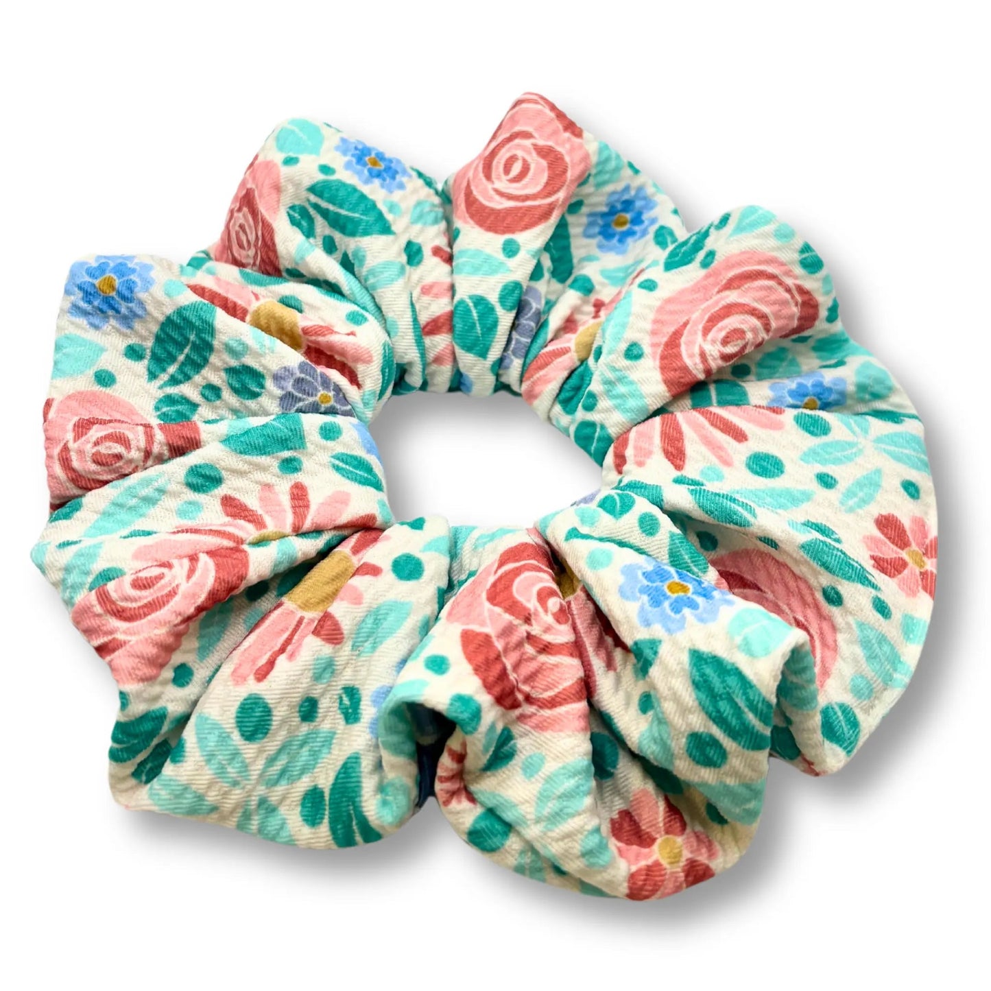 Blue Floral Bullet Scrunchie Enchanted Scrunch
