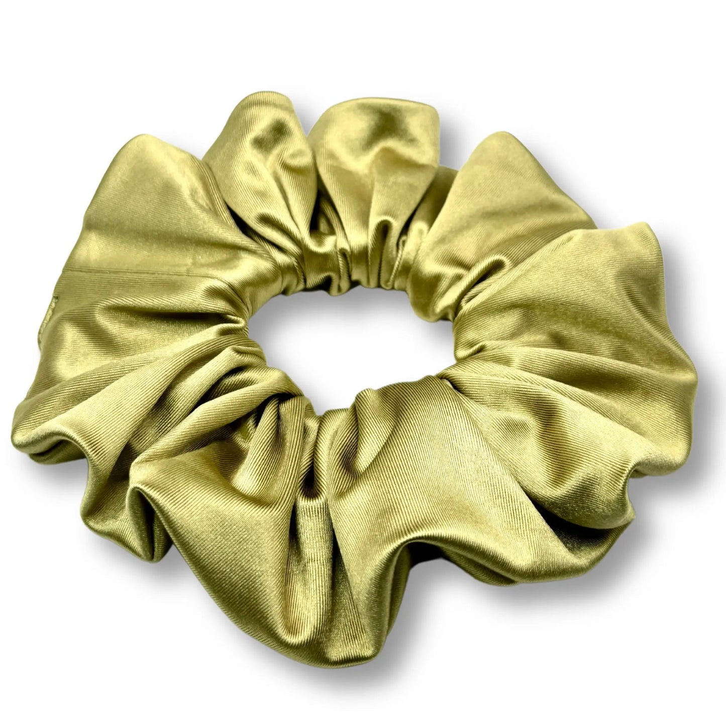Golden Olive Stretch Silk Scrunchie Enchanted Scrunch