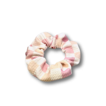 Mini Pink Checkered Bullet Scrunchie Enchanted Scrunch
