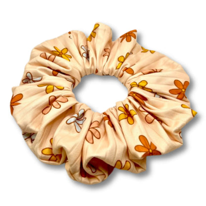 Retro Flower Summer Ribbed Scrunchie Enchanted Scrunch