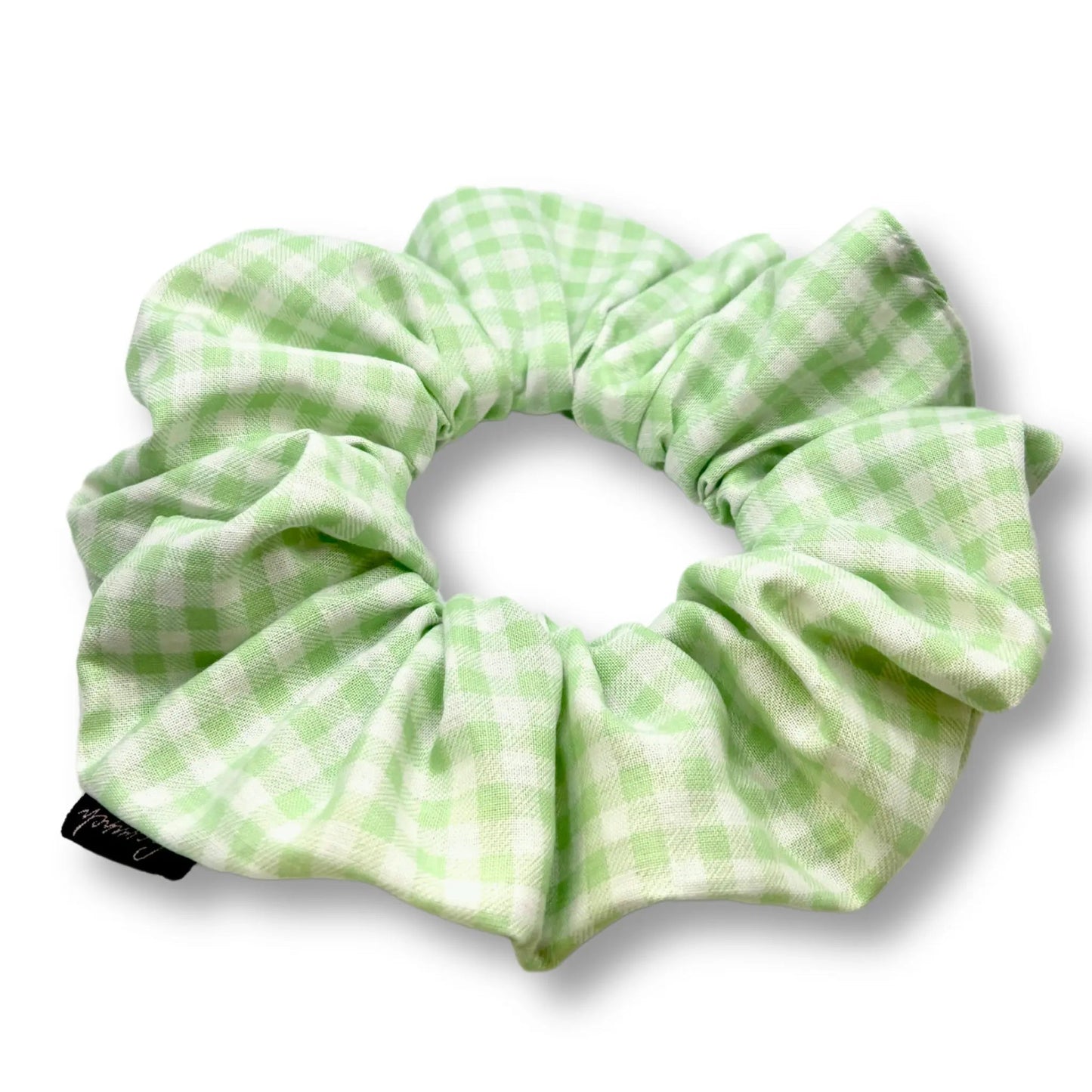 Mint Green Gingham Spring Scrunchie Enchanted Scrunch