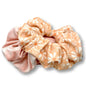 Pink Floral & Pink Velvet Scrunchie Set Enchanted Scrunch