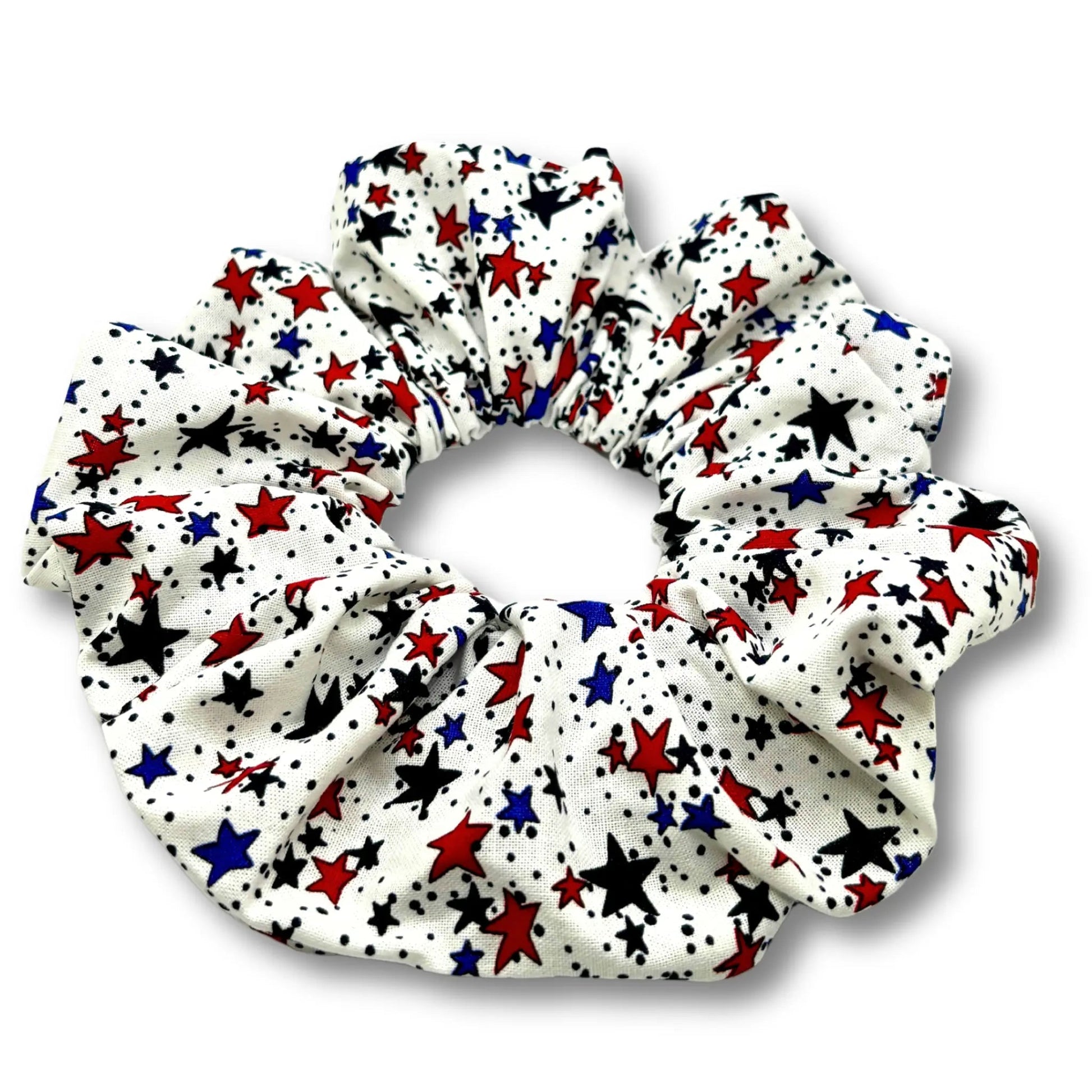 White Stars Patriotic Scrunchie Enchanted Scrunch