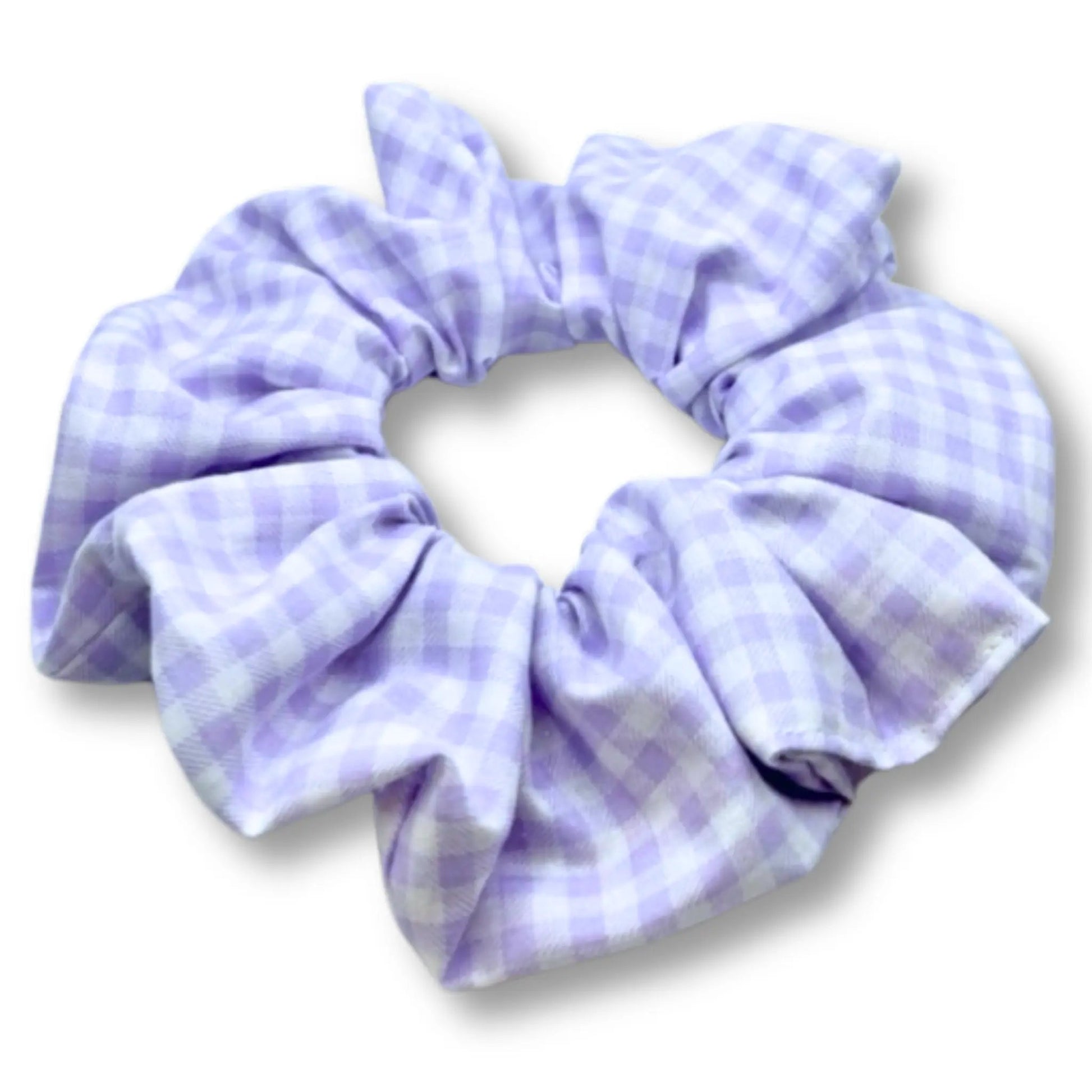Lilac Gingham Spring Scrunchie Enchanted Scrunch