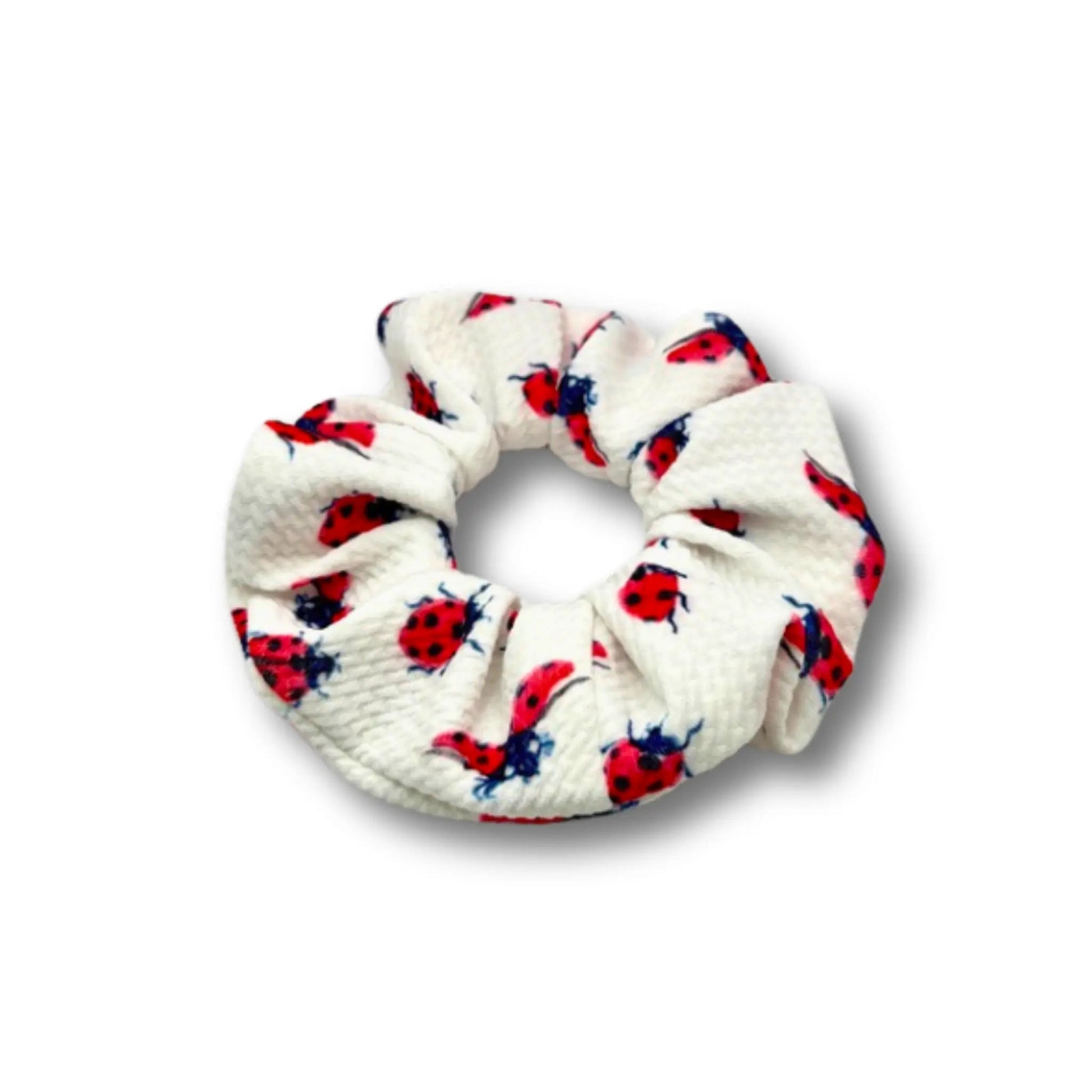 Mini White Ladybug Bullet Scrunchie Enchanted Scrunch