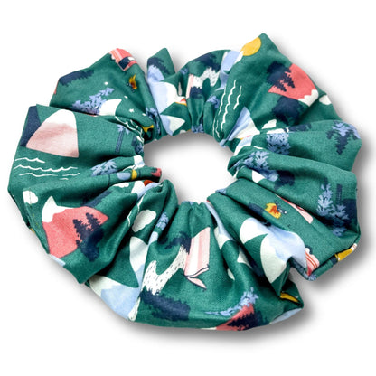 Teal Mountains & Campers Scrunchie Enchanted Scrunch