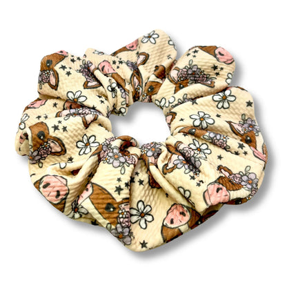 Floral Cow Bullet Scrunchie Enchanted Scrunch
