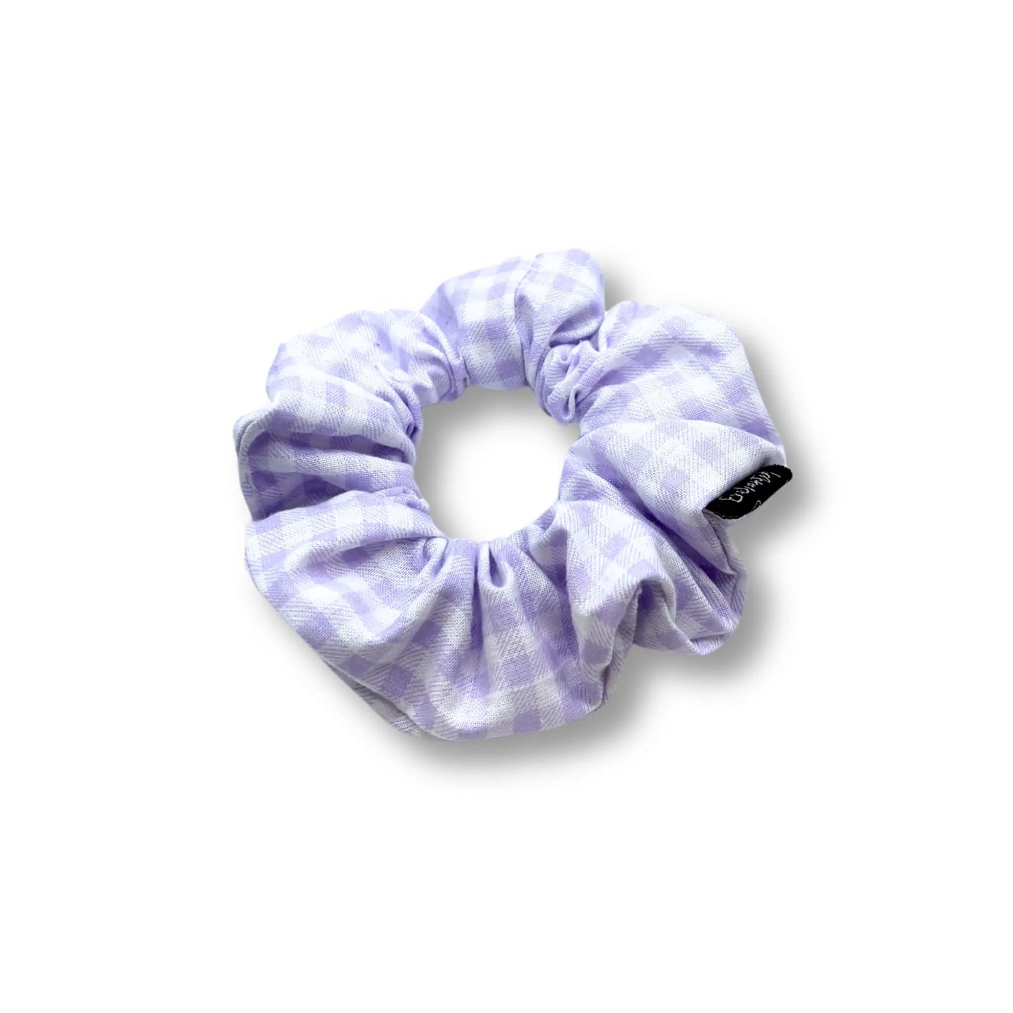 Mini Lilac Gingham Spring Scrunchie Enchanted Scrunch