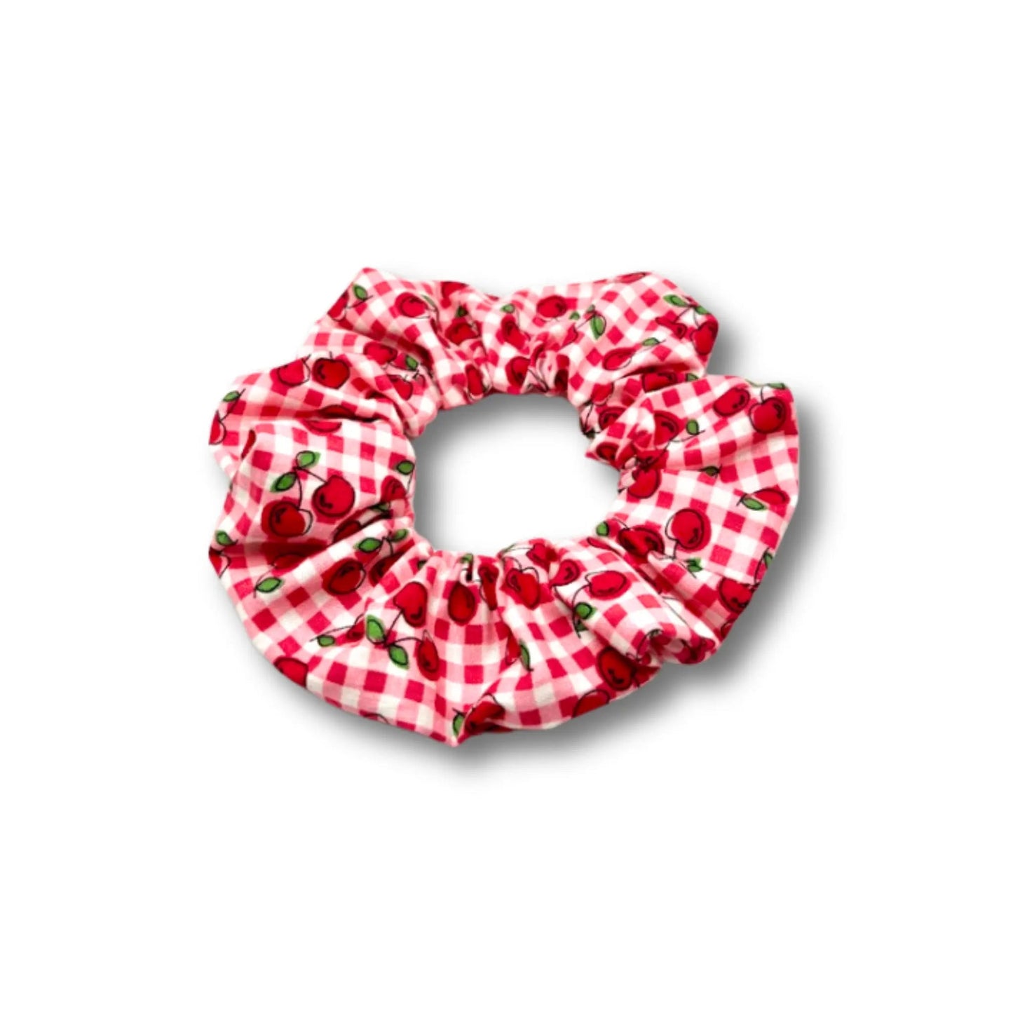 Mini Cherry Gingham Scrunchie Enchanted Scrunch