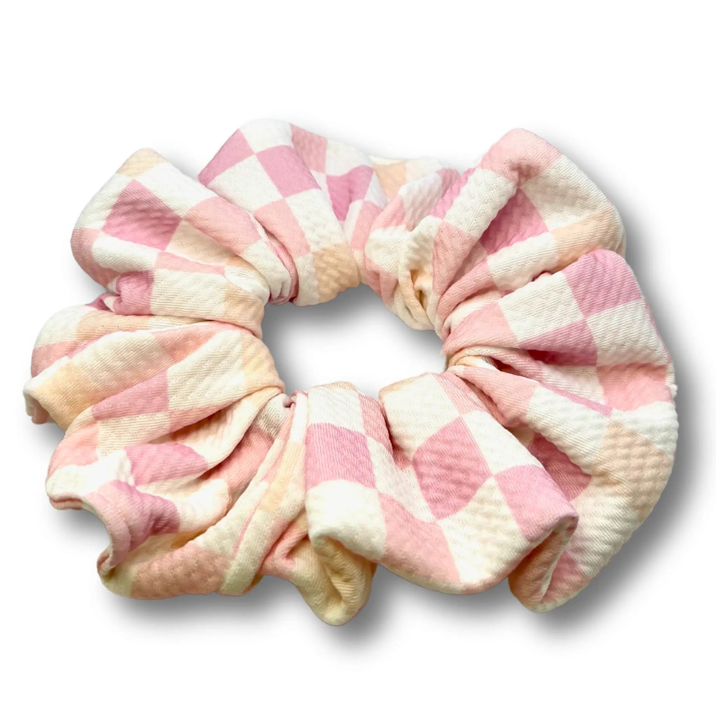 Pink Checkered Bullet Scrunchie Enchanted Scrunch