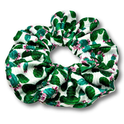 Prickly Pear Cactus Ribbed Scrunchie Enchanted Scrunch