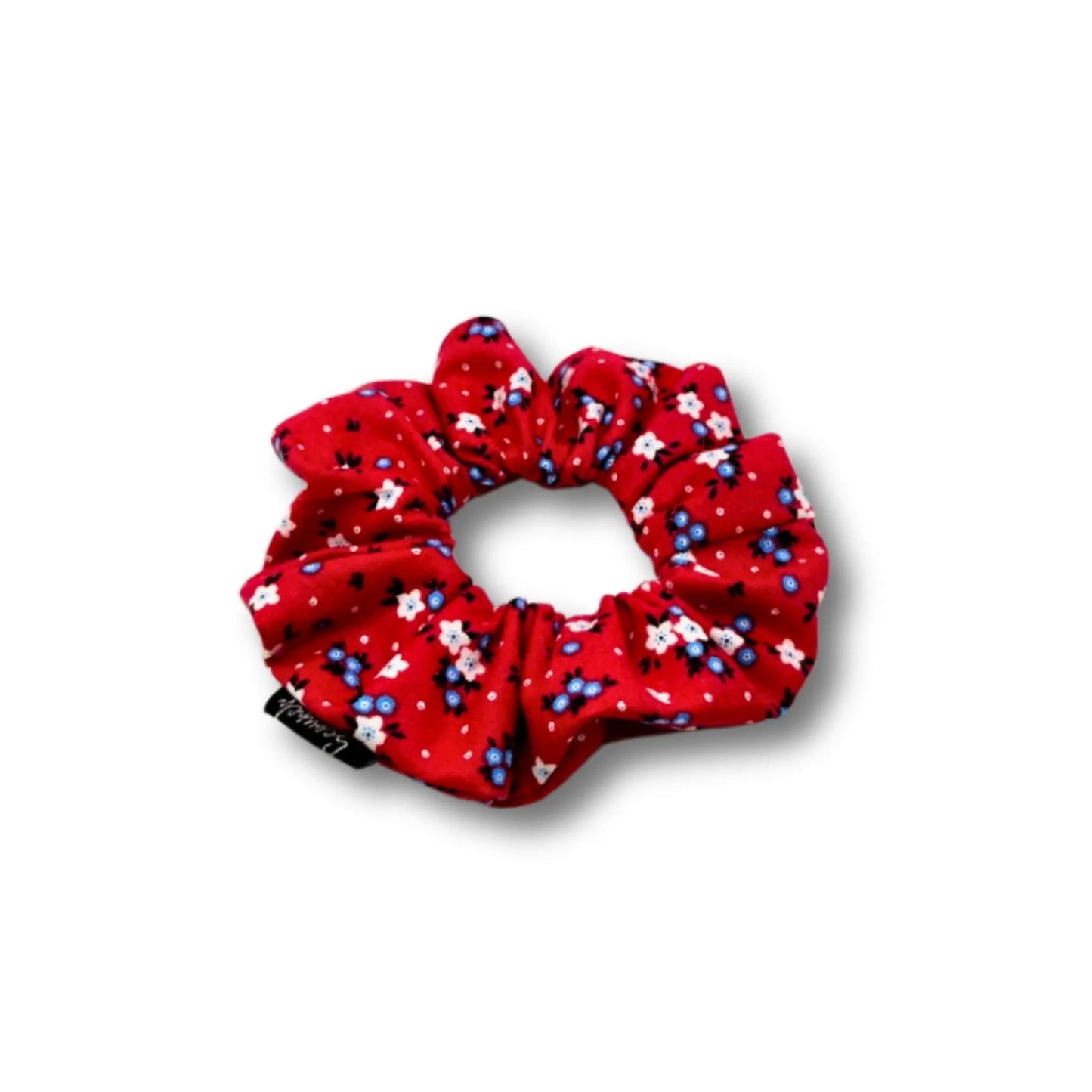 Mini Red Floral 4th of July Scrunchie Enchanted Scrunch