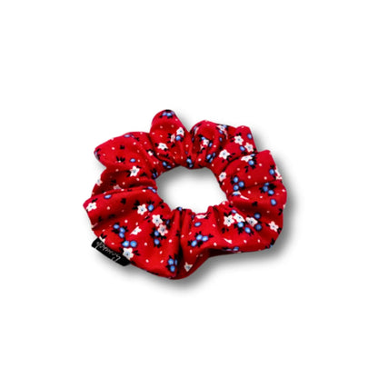 Mini Red Floral 4th of July Scrunchie Enchanted Scrunch