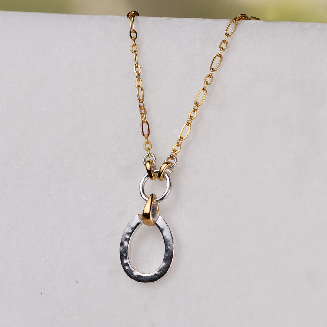 Equinox - Equestrian Horseshoe Earring Two Tone Urban-Equestrian