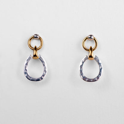 Equinox - Equestrian Horseshoe Earring Two Tone Urban-Equestrian