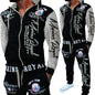 Men's Casual Drawstring Waist Letter Print Sports Set