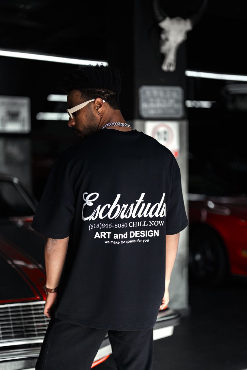 Escbrstudio Graphic Cotton Tee / Chill Now Art Design T-Shirt Withinblack