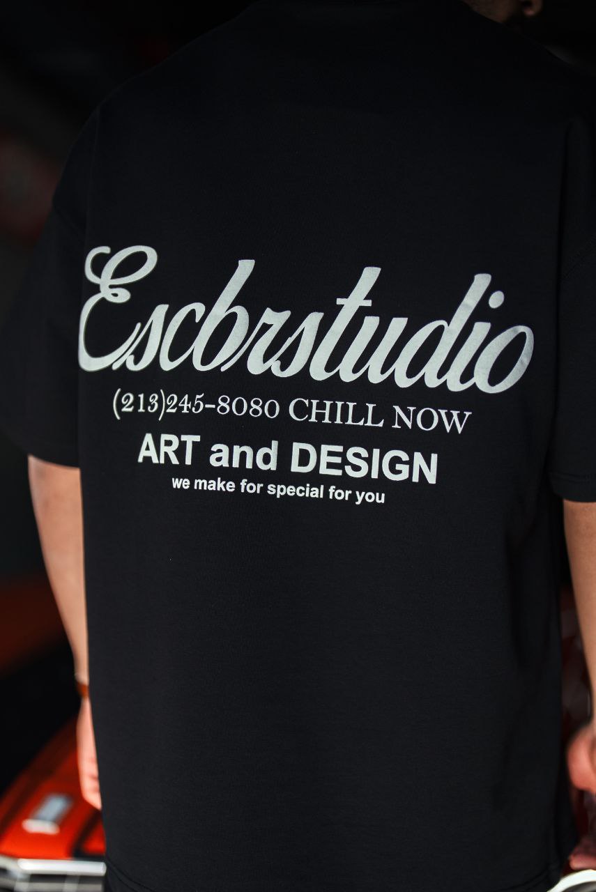 Escbrstudio Graphic Cotton Tee / Chill Now Art Design T-Shirt Withinblack