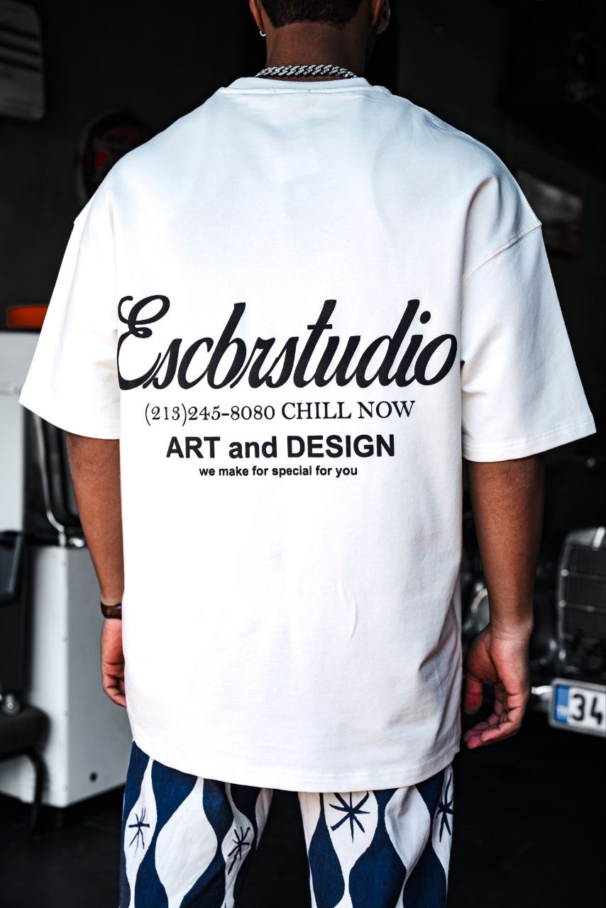 Escbrstudio Graphic Cotton Tee / Chill Now Art Design T-Shirt Withinblack