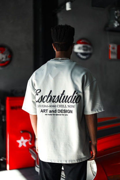 Escbrstudio Graphic Cotton Tee / Chill Now Art Design T-Shirt Withinblack