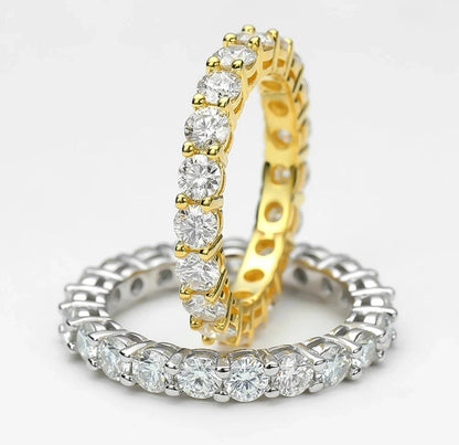 4CT TW Round Diamond Veneer Cubic Zirconia 14K Gold Ring. 635R102K