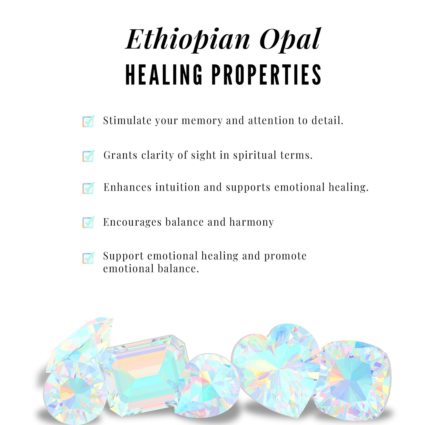 1.5 Carat Ethiopian Opal Engagement Ring for Women
