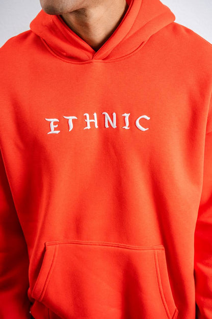 Ethnic Embroidered Oversized Hoodie Sweatshirt Withinblack