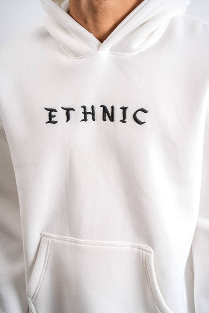 Ethnic Embroidered Oversized Hoodie Sweatshirt Withinblack