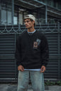 Ethnic Rug Pattern Oversized Sweatshirt - Cozy and Stylish Streetwear Withinblack
