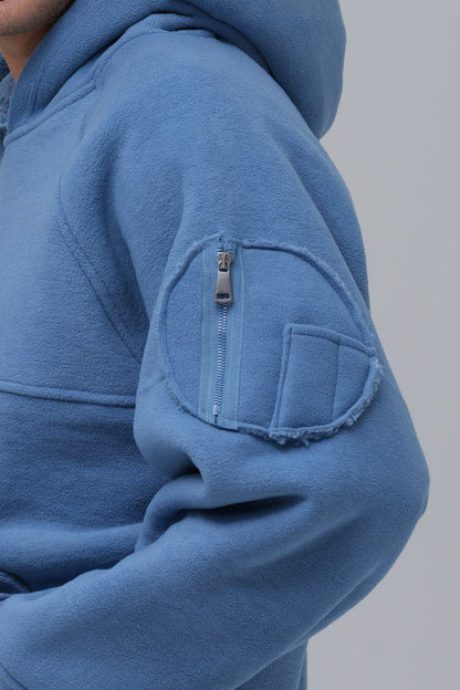 Exposed Seam Fleece Hoodie Withinblack