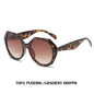 New Fashion Irregular Frame Sunglasses Ladies Ins Trendy Striped Large Frame Sunglasses