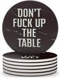 Hot selling circular ceramic meal mat, coaster printed with DIY pattern, heat insulation pad, anti slip pad