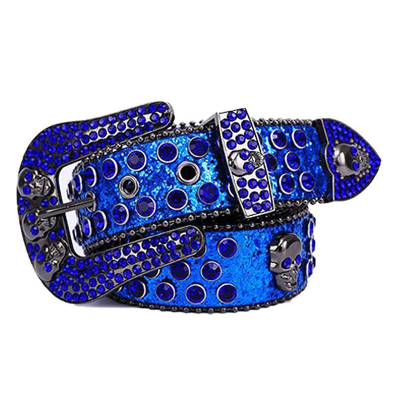 Skullduggery Western Rhinestone Belt | Punk Rock Skull Studded Fashion Belt Country in My Heart