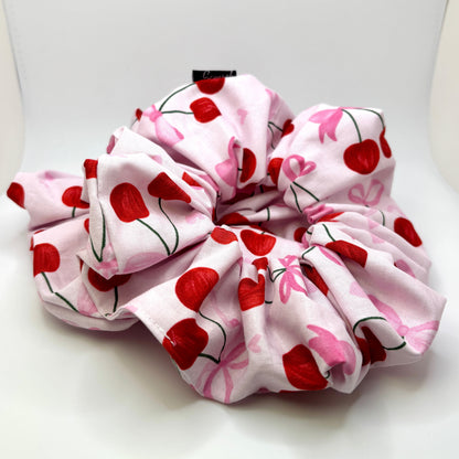 Cherry Bows Valentine's Day Scrunchie Enchanted Scrunch