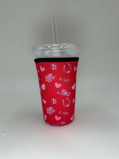 Valentines Howdy Coffee Sleeve BashDesignsCo
