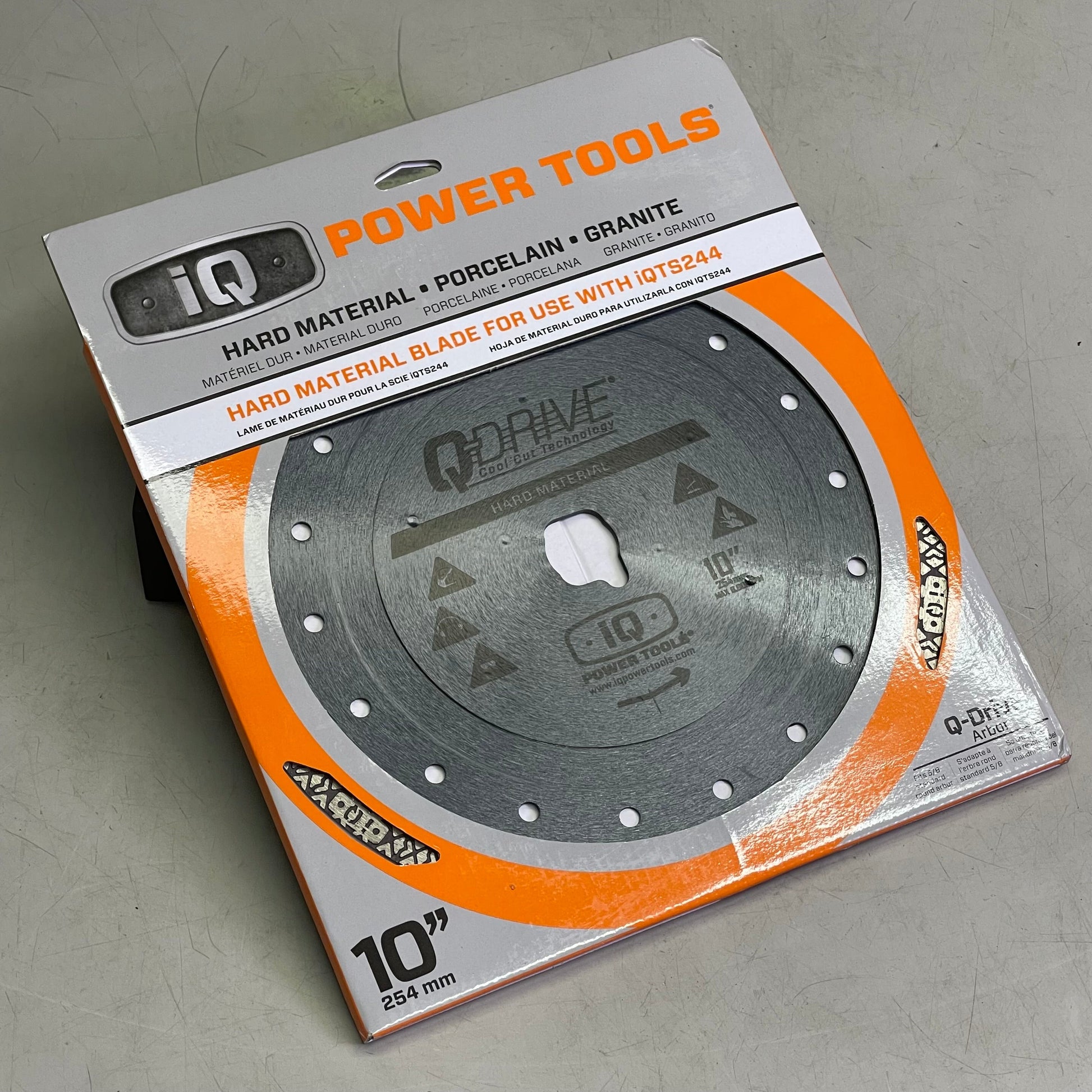 IQ POWER TOOLS Q-Drive Arbor Hard Material Blade For IQTS244 10" T10-060P-QD-HM PayWut