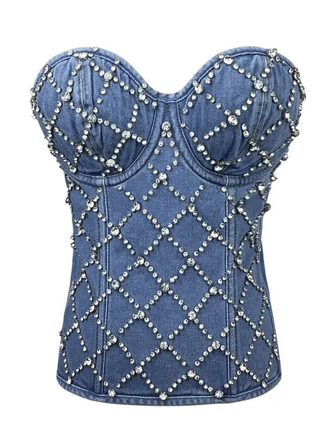 Rhinestone Cowgirl Denim Vest Country in My Heart