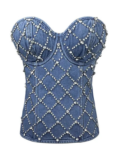 Rhinestone Cowgirl Denim Vest Country in My Heart