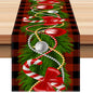 Christmas table flag Christmas candy printed tablecloth TV cabinet decoration white linen tablecloth tea flag pad