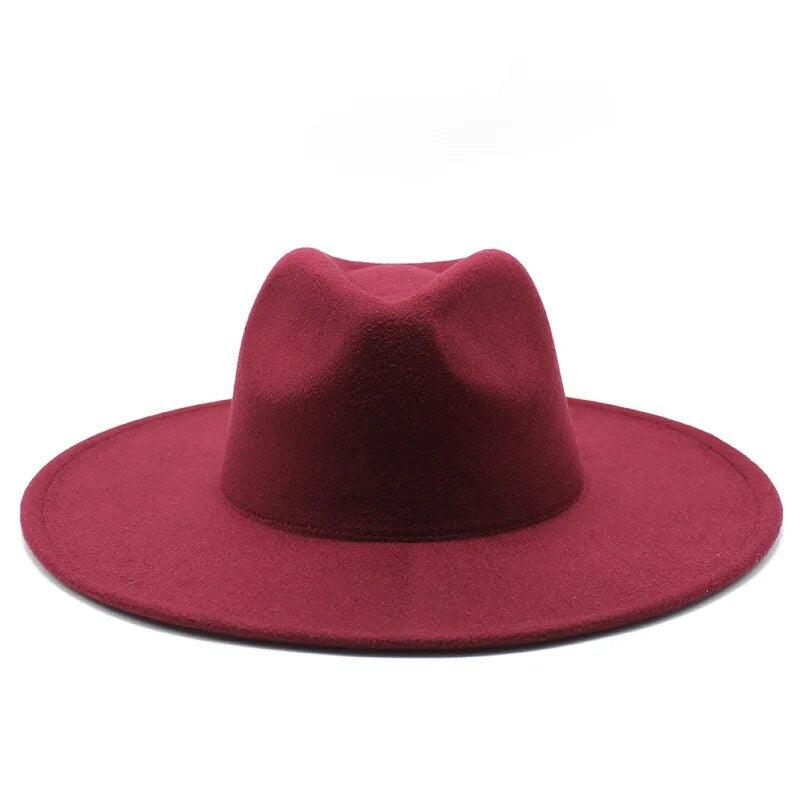 Modern Classic Felt Fedora – Stylish Wide Brim Wool Hat for Men and Women Country in My Heart
