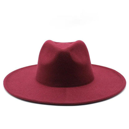 Modern Classic Felt Fedora – Stylish Wide Brim Wool Hat for Men and Women Country in My Heart