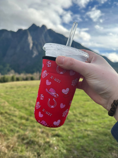 Valentines Howdy Coffee Sleeve BashDesignsCo