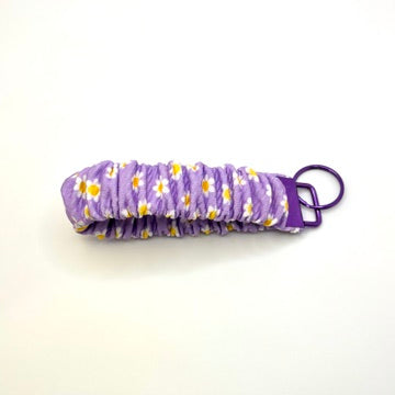 Purple Daisy Spring Scrunchie Wristlet Enchanted Scrunch