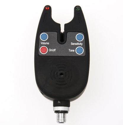 Fishing Bite Alarm with 2 LEDs Blue Light Adjustable Tone Volume Sensitivity Sound Fish Bite Alarm Waterproof Fishing Tool